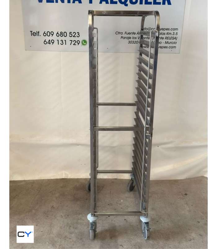 CARRO ACERO INOX 20 GUÍAS DISTANCIA 7CM