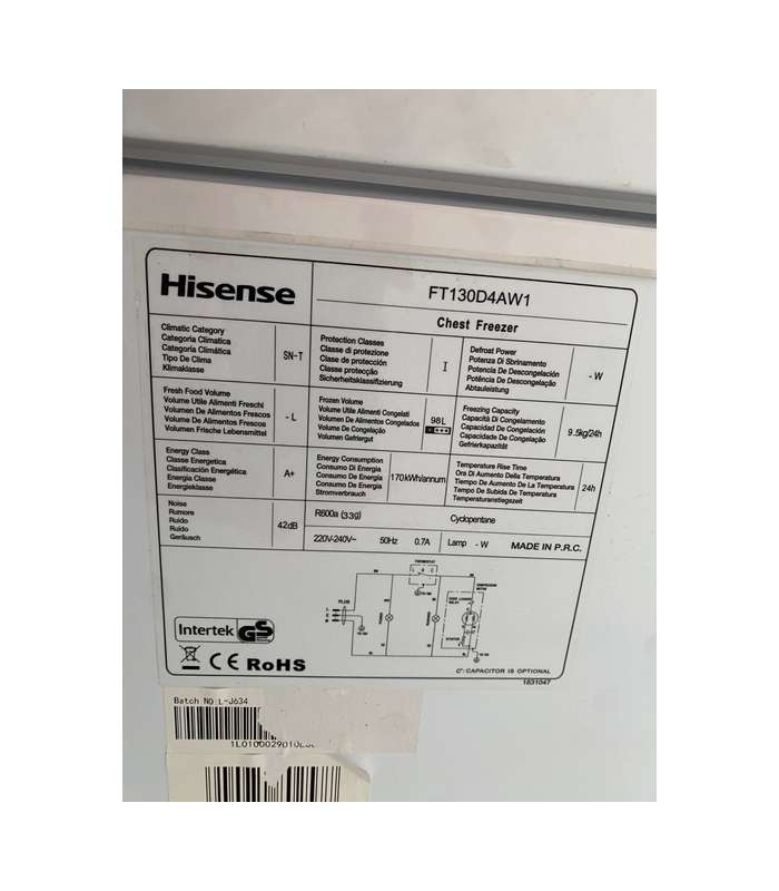 ARCON CONGELADOR HISENSE