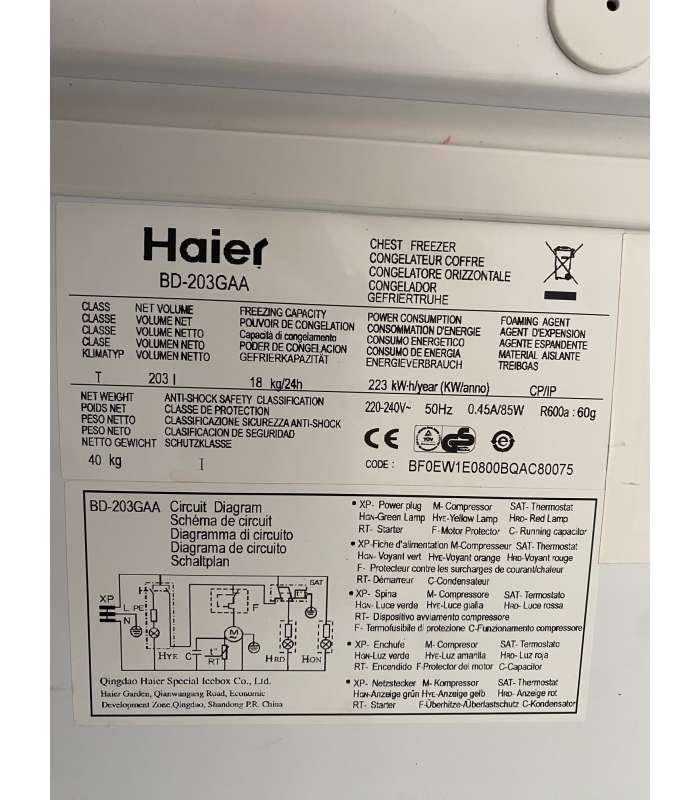 ARCON CONGELADOR HAIER