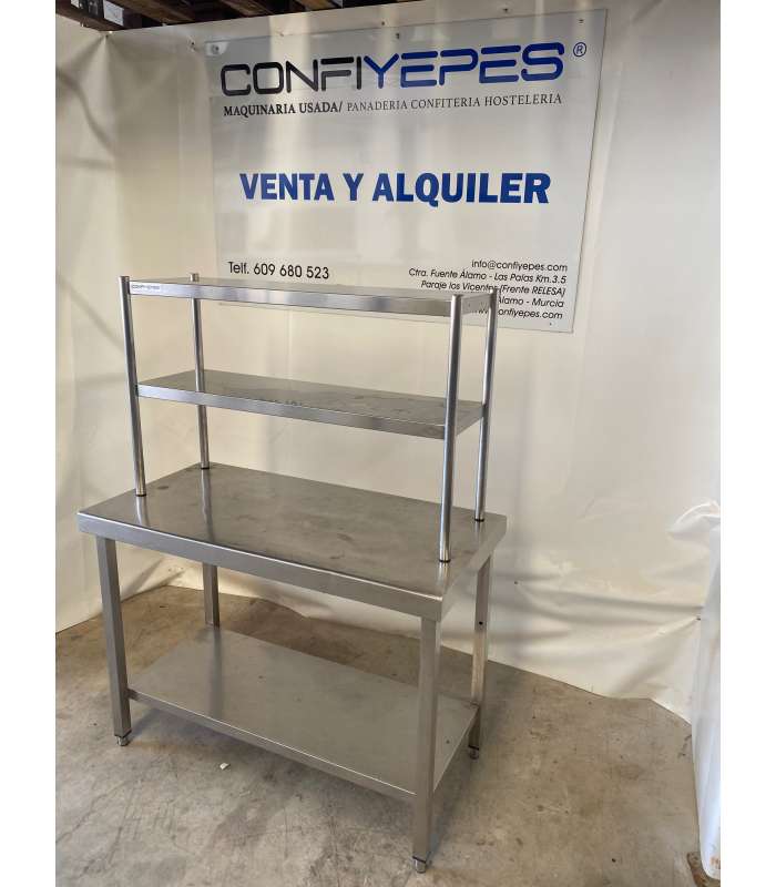 MESA CENTRAL CON LEJA Y PLATERA