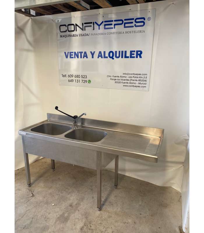 FREGADOR DOBLE SENO MAS HUECO
