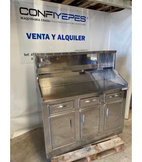 MESA MURAL DOBLE PLATERA CAJONES Y PUERTAS