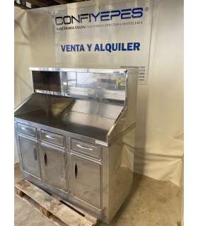 MESA MURAL DOBLE PLATERA CAJONES Y PUERTAS