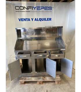 MESA MURAL DOBLE PLATERA CAJONES Y PUERTAS