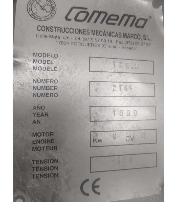 AMASADORA BRAZOS 2V CON VOLQUETE COMEMA