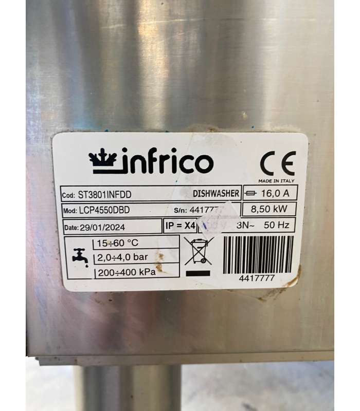 LAVAVAJILLAS INFRICO CON BOMBA DE DESAGUE