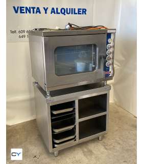 HORNO 6 BANDEJAS GN1/1 A GAS REPAGAS + SOPORTE