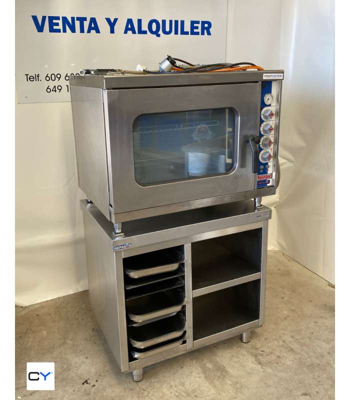 HORNO 6 BANDEJAS GN1/1 A GAS REPAGAS + SOPORTE