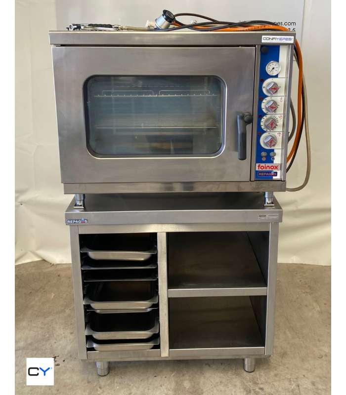 HORNO 6 BANDEJAS GN1/1 A GAS REPAGAS + SOPORTE