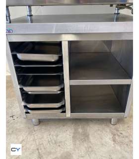 HORNO 6 BANDEJAS GN1/1 A GAS REPAGAS + SOPORTE