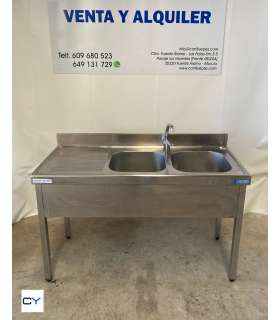 FREGADOR DOS SENOS + ESCURRIDOR IZQ
