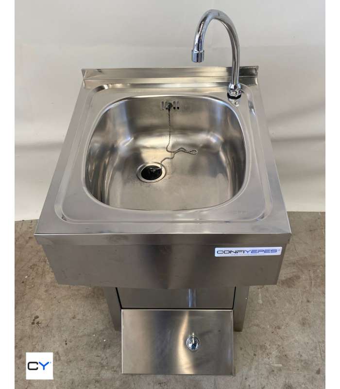 LAVAMANOS ACERO INOX CON PULSADOR