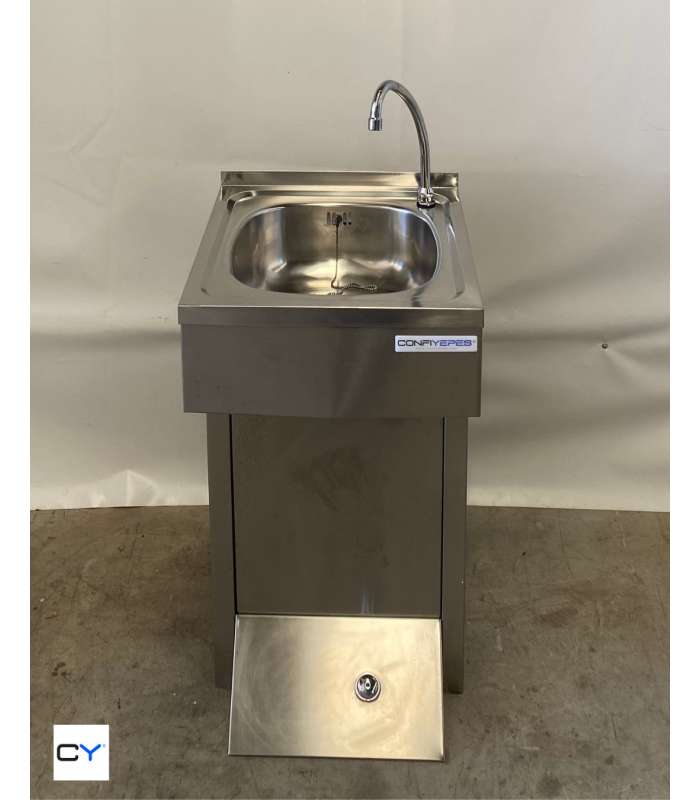 LAVAMANOS ACERO INOX CON PULSADOR