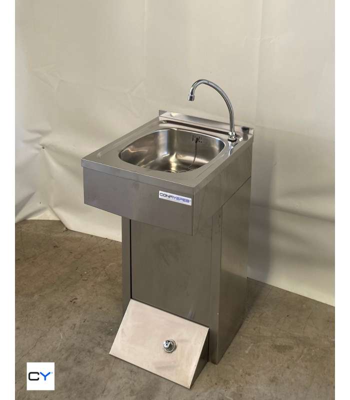 LAVAMANOS ACERO INOX CON PULSADOR
