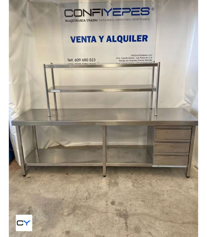 MESA CENTRAL CON PLATERA