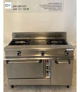 COCINA 2 FUEGOS + PLANCHA CON HORNO