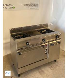 COCINA 2 FUEGOS + PLANCHA CON HORNO