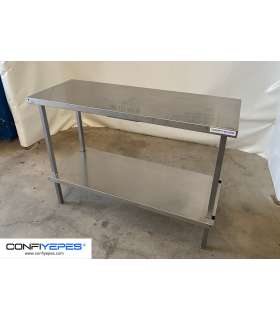 MESA CENTRAL ACERO INOX 1300X500X940MM