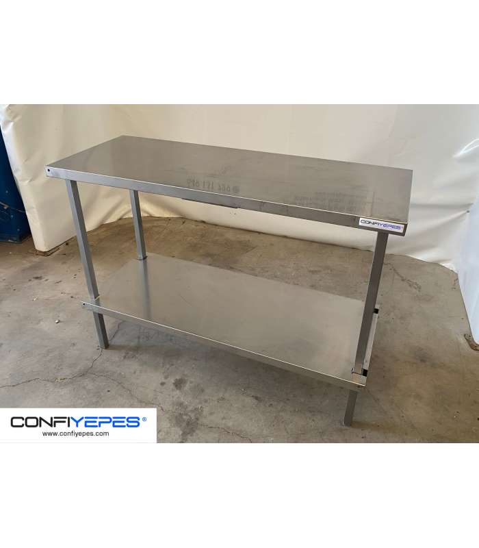 MESA CENTRAL ACERO INOX 1300X500X940MM