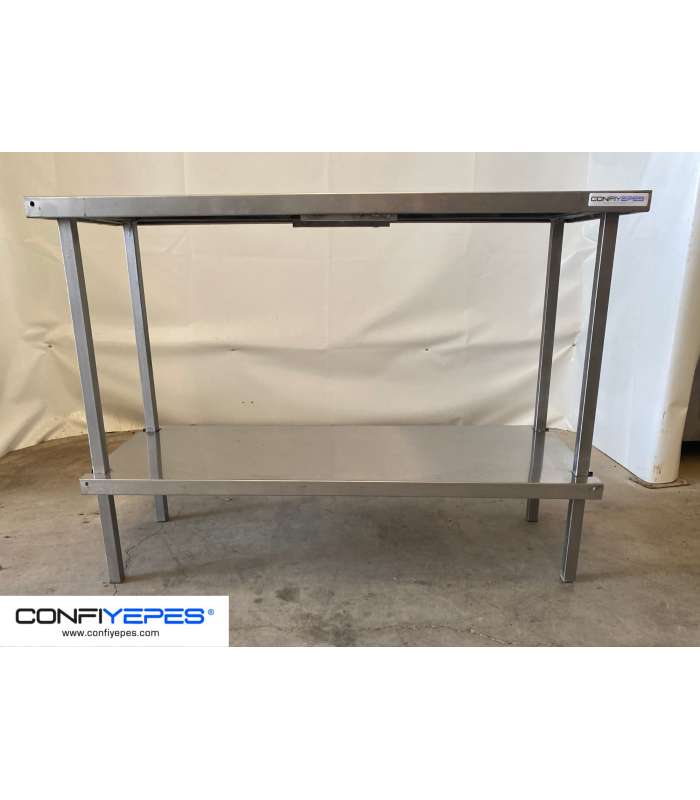 MESA CENTRAL ACERO INOX 1300X500X940MM