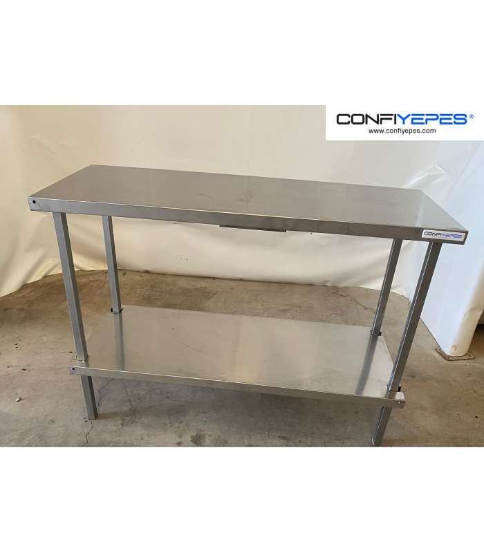 MESA CENTRAL ACERO INOX 1300X500X940MM