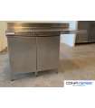 MESA ACERO INOX CON LLANDERO Y HUECO