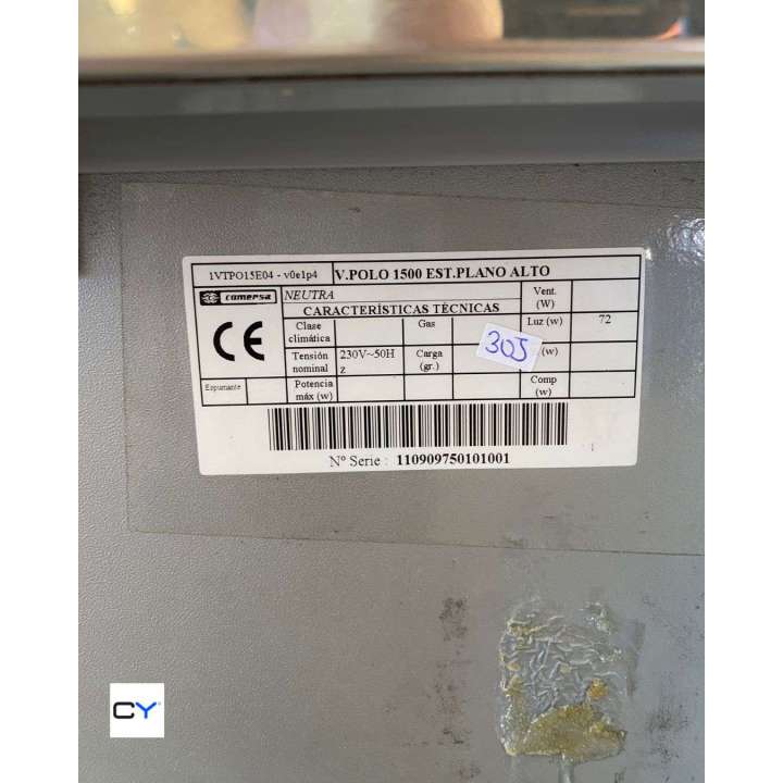 VITRINA NEUTRA 1,5M COMERSA