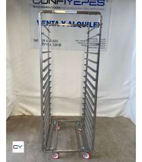 CARRO ACERO INOX 15 GUÍAS 60X80CM