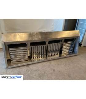 CAMPANA MURAL ACERO INOX 2400X870X610MM