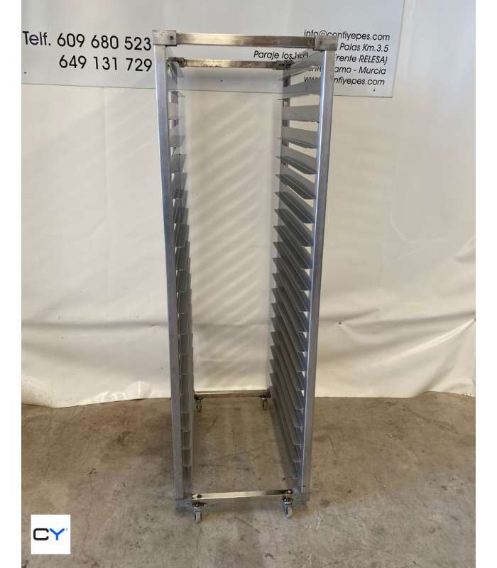CARRO ACERO INOX 20 GUÍAS 7CM