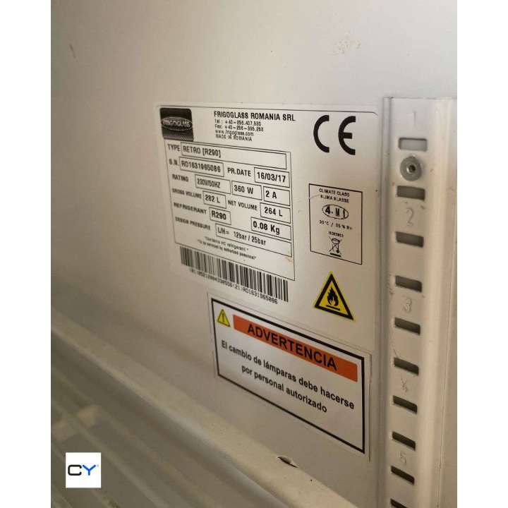 EXPOSITOR VERTICAL REFRIGERADO CRISTAL