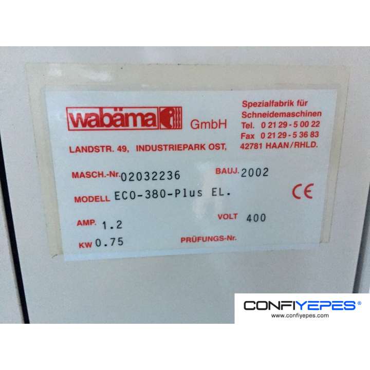 CORTADORA AUTOMÁTICA WABAMA WABÄMA - 9