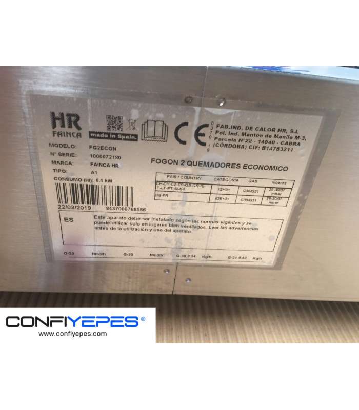 COCINA DOS FUEGOS A GAS HR HR - 4