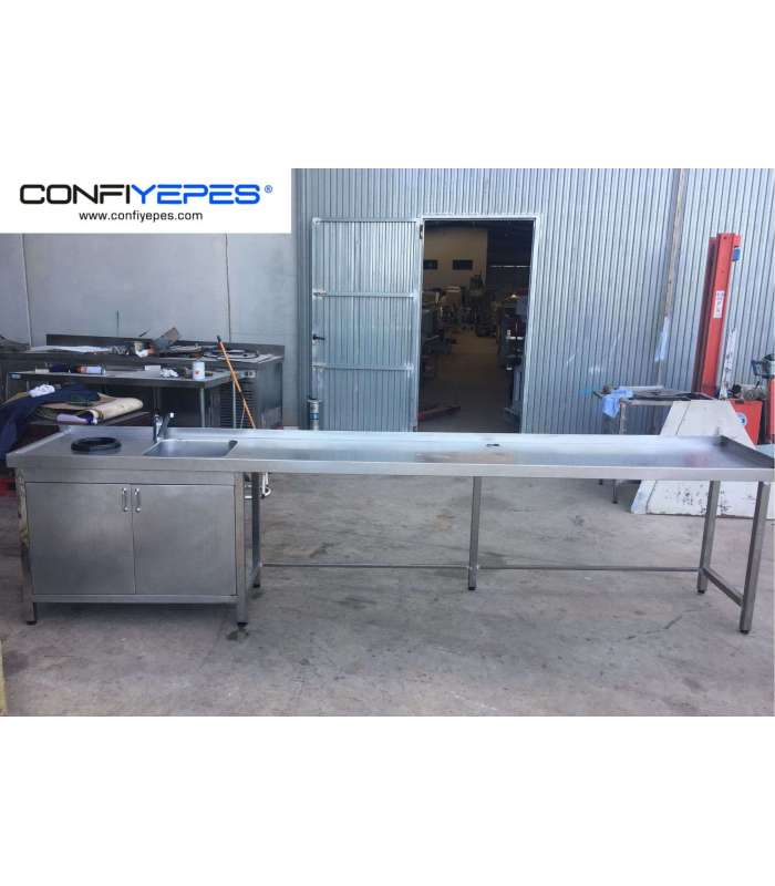 MUEBLE FREGADOR ACERO INOXIDABLE CON ARMARIO ConfiYepes - 2