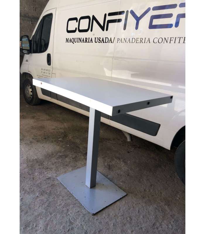 MESA BLANCA ALTA RECTANGULAR 1100X700MM